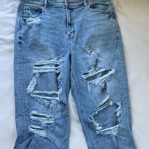 Ripped mom jeans